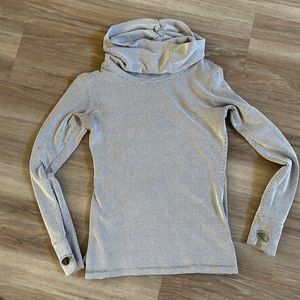Albion Fit honeycomb cowl neck top